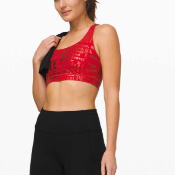 Lululemon Energy Bra *Manifesto
20YR Manifesto Foil Dark Red - Picture 6 of 9